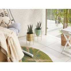 Beliani Plantenbak Voor Buiten LEFKI - Groen Ijzer -GroenThuis Voordeel 065babc08d504032b2a90cbbb8bbe18b