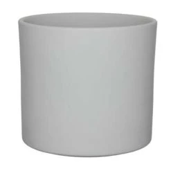 Mica Decorations Bloempot - Lichtgrijs - Mat - Keramiek - 28 X 26 Cm