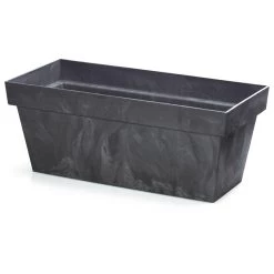 Prosperplast Plantenbak - Betonlook - Antraciet - Kunststof - 60 Cm