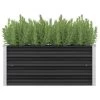 VidaXL Plantenbak Verhoogd 100x40x45 Cm Gegalvaniseerd Staal Antraciet -GroenThuis Voordeel 1000009549