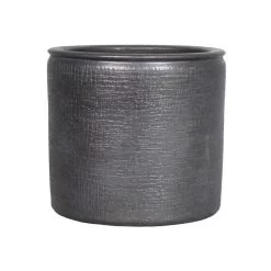 Floran Plantenpot - Industrieel Zwart - Keramiek - 14 X 12 Cm