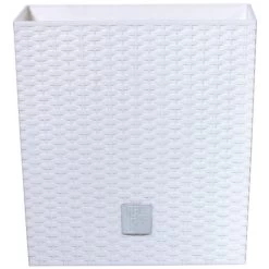 Prosperplast Plantenbak Rato - Wit - Rotan - Kunststof - 32 Cm