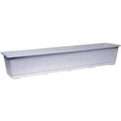 Geli Plantenbak - Lichtgrijs - Rechthoekig - Kunststof - 80 X 17,5 X 14,5 Cm