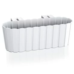 Prosperplast Plantenbak - Voor Balkon - Wit - Met Haken - 38 Cm