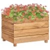 VidaXL Plantenbak Verhoogd 50x40x38 Cm Gerecycled Teakhout En Staal