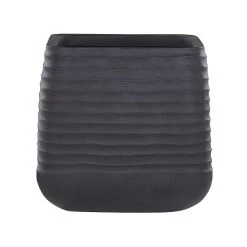 Beliani Plantenbak Voor Buiten PARIKIA - Zwart Polyresin