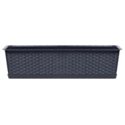 Prosperplast Plantenbak - Rotan - Rechthoek - Grijs - 50 X 17 X 15 Cm