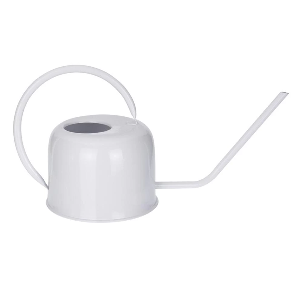 Gieter - Wit - Metaal - RVS - Retrolook - 1.1 Liter 3 Gieter - Wit - Metaal - RVS - Retrolook - 1.1 Liter