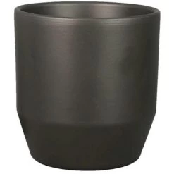Bela Arte Plantenpot - Keramiek - Mat Antraciet - D19 X H18 Cm