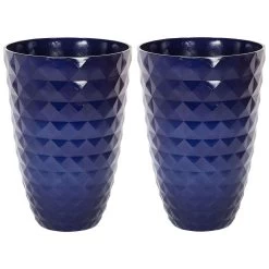 Beliani Plantenbak Voor Buiten FERIZA - Blauw Klei-vezelmengsel