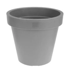 Schaduwdoekplaza 3 X Bloempot EK Rond 35cm Grijs