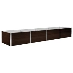 VidaXL Plantenbak Verhoogd 320x80x45 Cm Gegalvaniseerd Staal Bruin