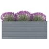 VidaXL Plantenbak Verhoogd 160x80x45 Cm Gegalvaniseerd Staal Grijs -GroenThuis Voordeel 1838129643
