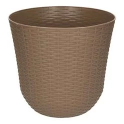 Forte Plastics Bloempot - Taupe - Rond - Kunststof - 25 Cm