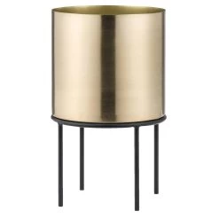 Bloempot Grieg Op Pootjes - Messingkleur - 34xØ20 Cm