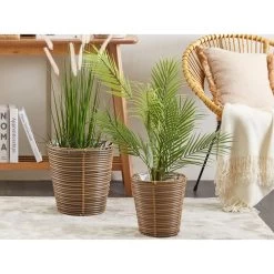 Beliani Bloem- En Plantenpotten SARTI - Bruin Pe Rotan -GroenThuis Voordeel 8f27e97f6b844fd88b705a4a24a6faa5