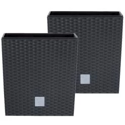 Prosperplast Plantenbak Rato - Antraciet - Rotan - Kunststof - 26 Cm -GroenThuis Voordeel c0332d4316d84ed2b1224bc16f833249 1